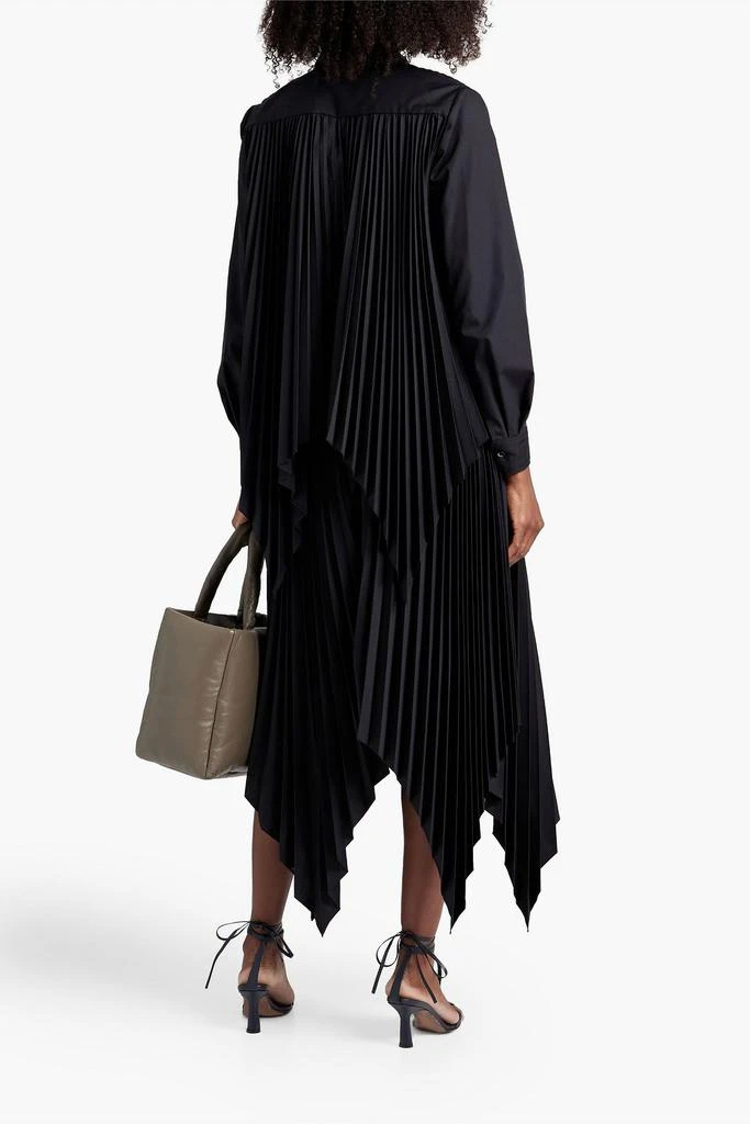 ROSETTA GETTY Wrap-effect pleated poplin skirt 3