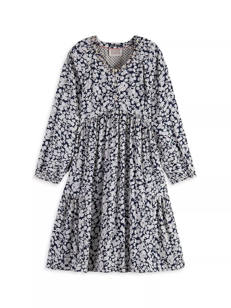 Scotch & Soda Little Girl's & Girl's Floral Print Tiered Dress