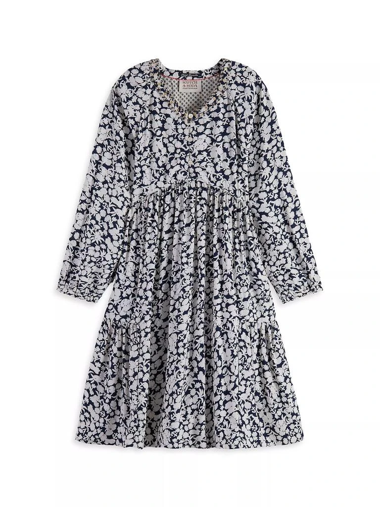 Scotch & Soda Little Girl's & Girl's Floral Print Tiered Dress 1