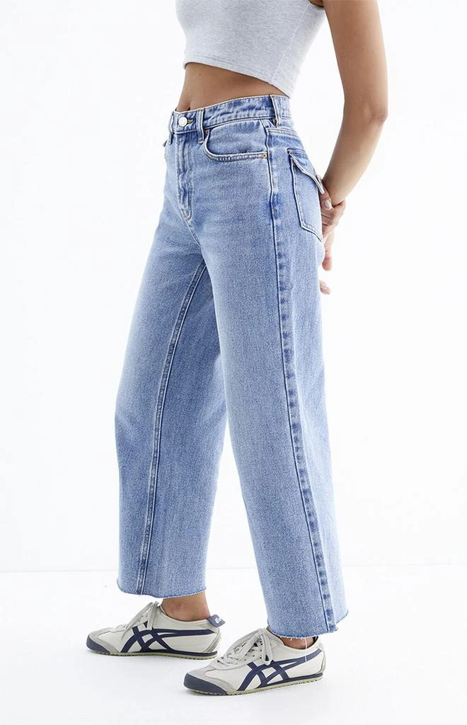 PacSun Nora Cropped Wide Leg Jeans Medium Indigo 3