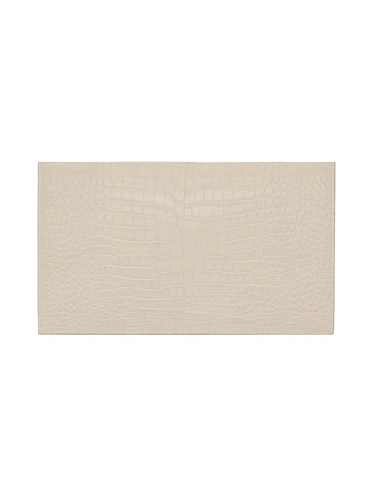 Yves Saint Laurent Uptown Pouch in Crocodile-Embossed Shiny Leather 5