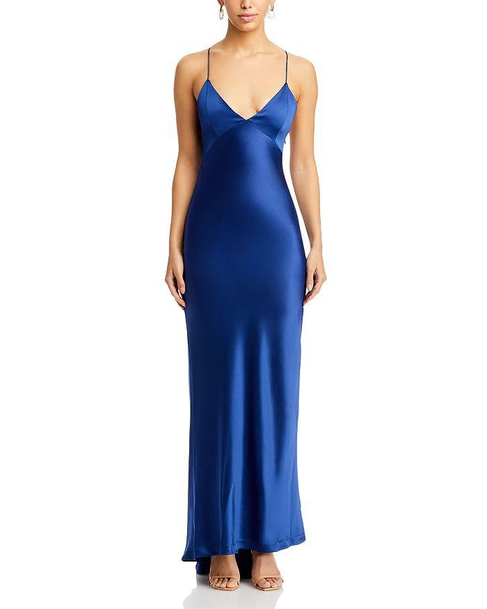 Alice + Olivia Montana Lace Up Back Slip Gown 6
