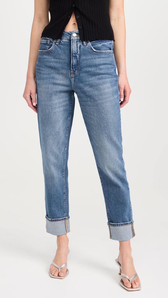 Good American The Weekender Cuffed Jeans