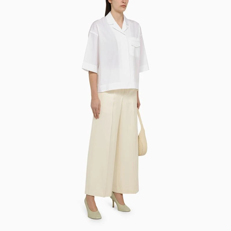 Max Mara White short-sleeved cotton shirt 2