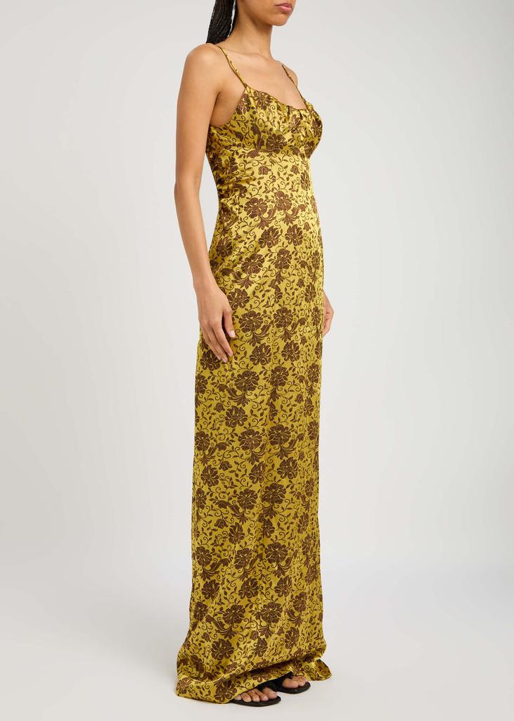 Dries Van Noten Dirios floral-jacquard satin maxi dress