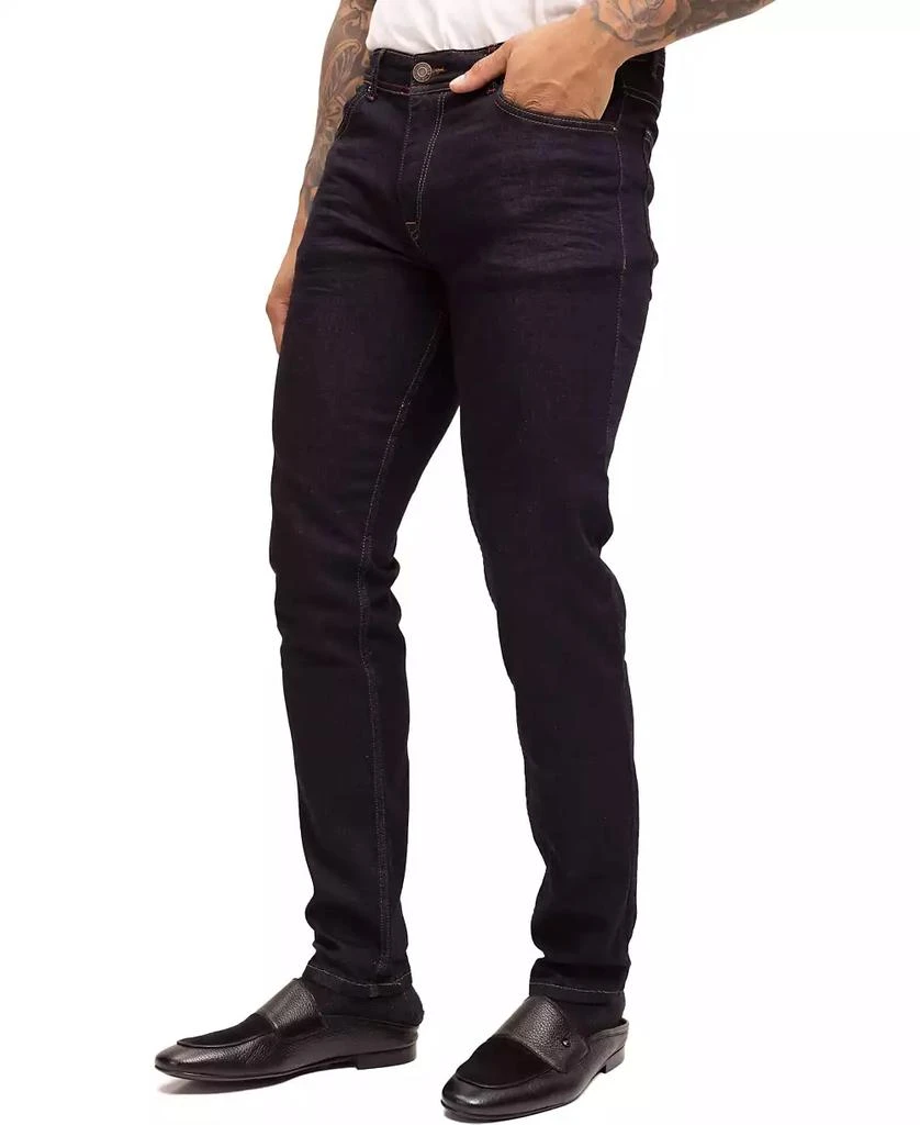 RON TOMSON Men's Modern Contrast Stitch Zip Fly Jeans 3