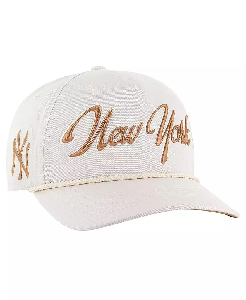 47 Brand Men's Cream New York Yankees Neutral Overhand Hitch Adjustable Hat 1
