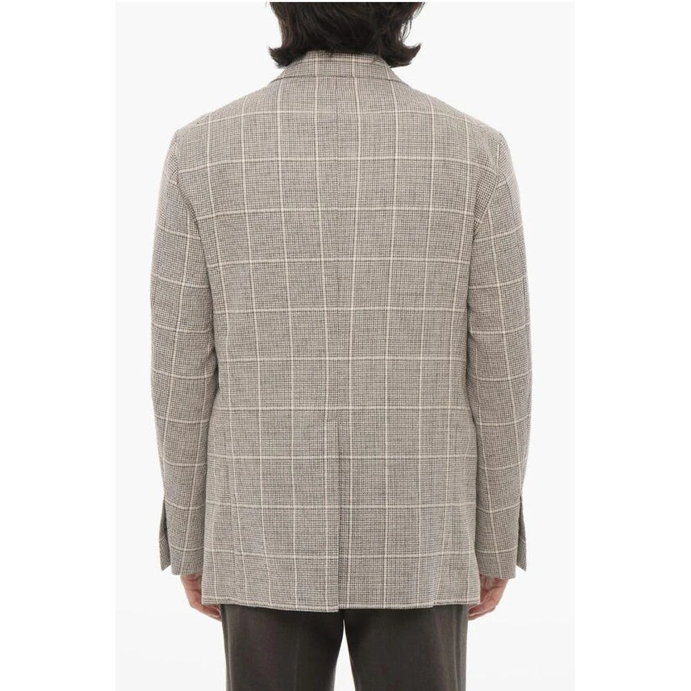 Corneliani Windowpane Check Center Vent Notch Lapel CIRCLE 3-Button Men's Bla 2