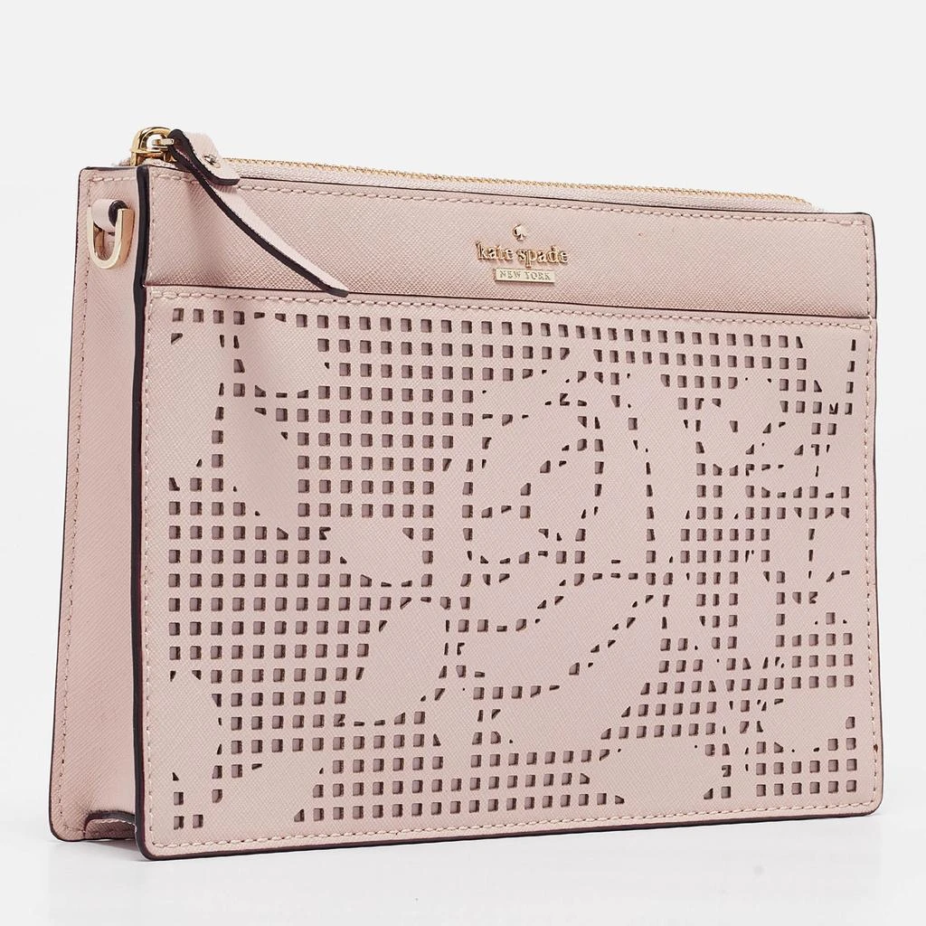 Kate Spade Kate Spade Light Pink Perforated Leather Cameron Street Clarise Clutch Bag 3