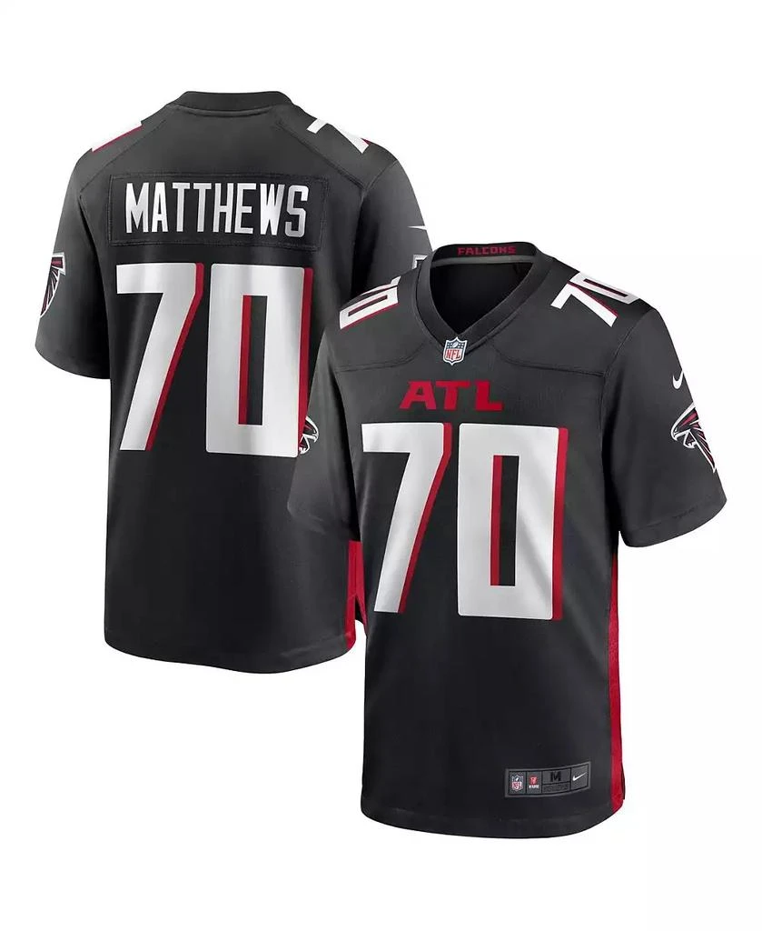 NIKE Men's Jake Matthews Black Atlanta Falcons Game Jersey 1