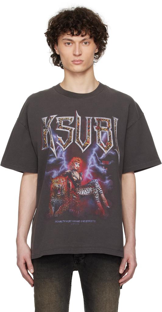 Ksubi Beige Target Biggie Cyclone T-Shirt XS - T-Shirts