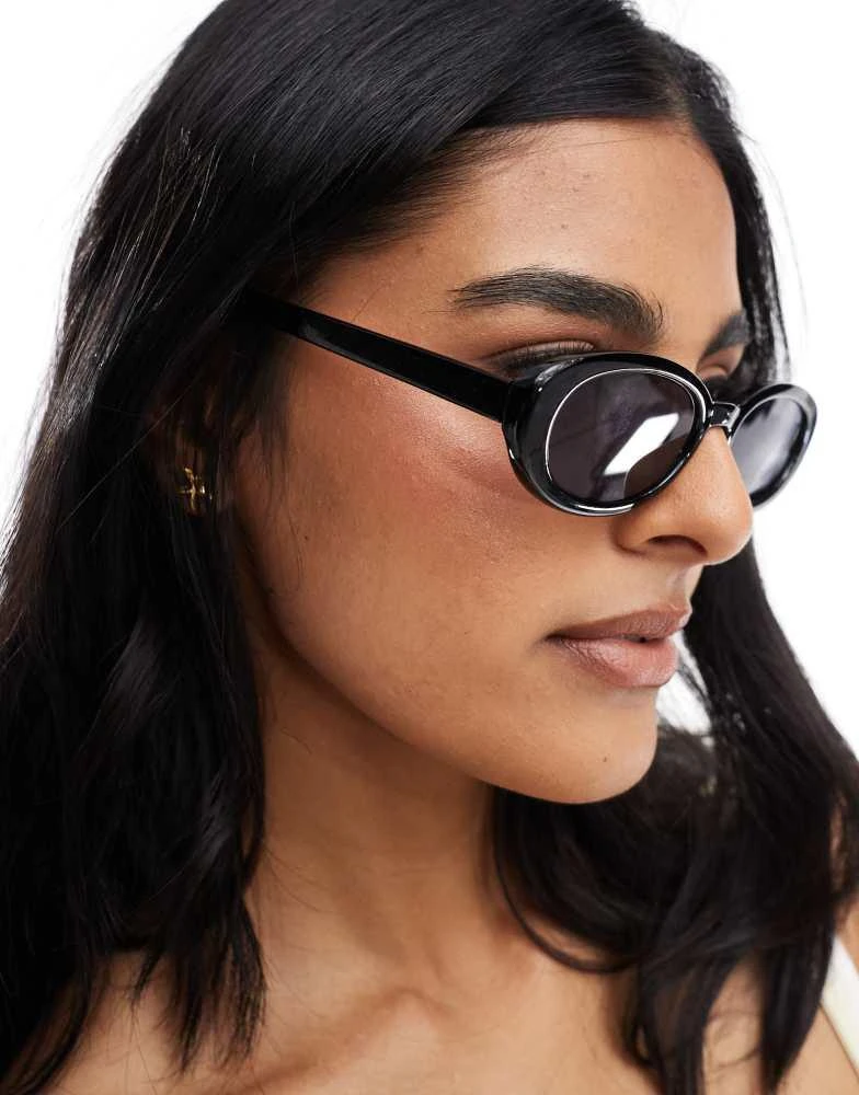 Cotton:On Cotton On ophelia oval sunglasses in black 3