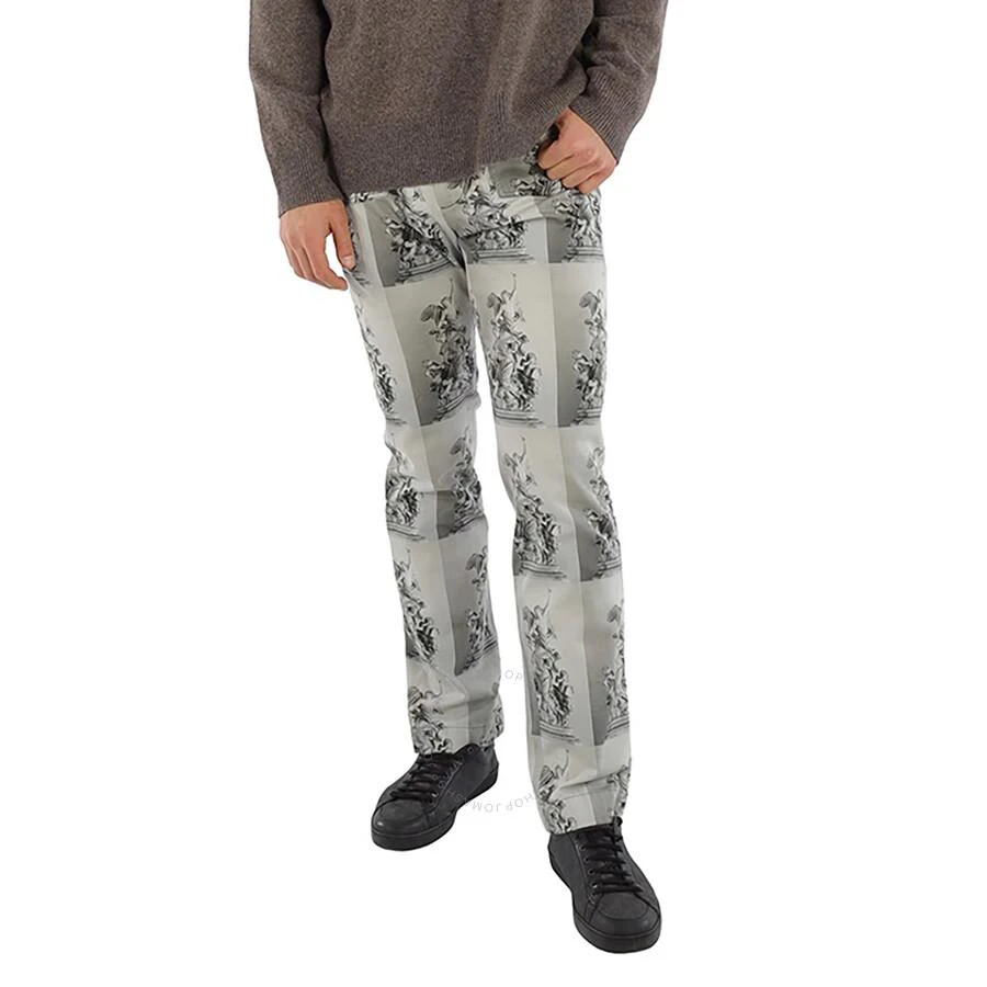 Acne Studios Men's Digital Statue Print Cotton Twill Slim-Fit Trousers 1