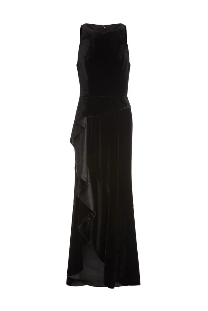 Adrianna Papell Velvet cascade gown 1