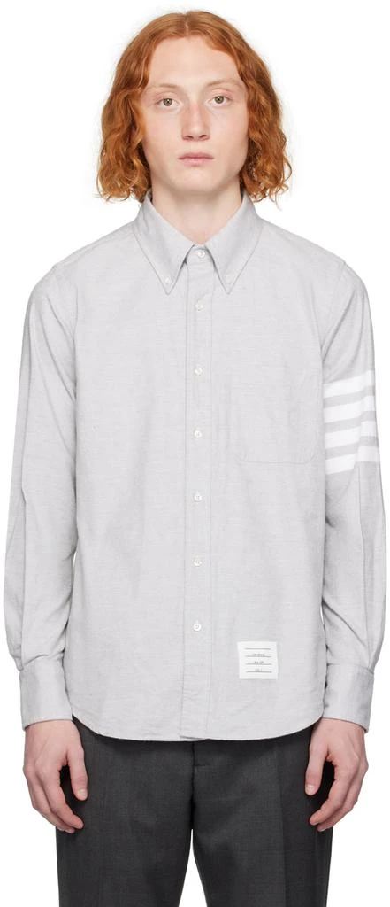 Thom Browne Gray 4-Bar Shirt 1