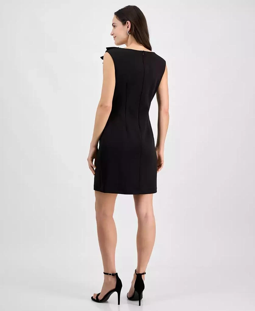 Donna Ricco Women's Embellished Boat Neck Sleeveless Sheath Dress 4