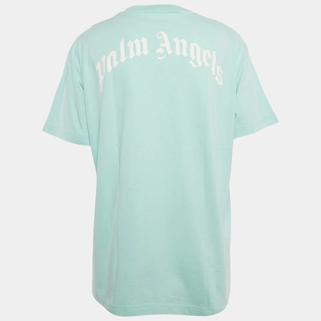 Palm Angels Palm Angels Gnawed Blue Shark Print Cotton T-Shirt XL 2