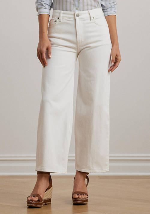 Ralph Lauren Ralph Lauren High Rise Wide Leg Cropped Jeans