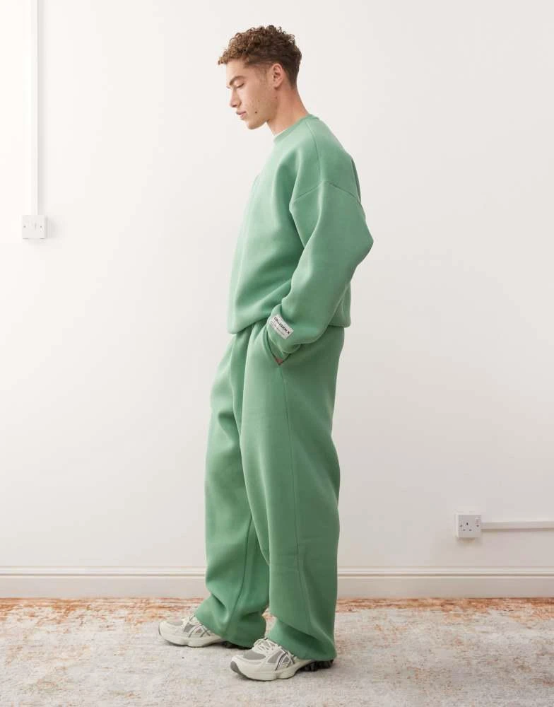 COLLUSION COLLUSION Heavyweight wide leg joggers in green