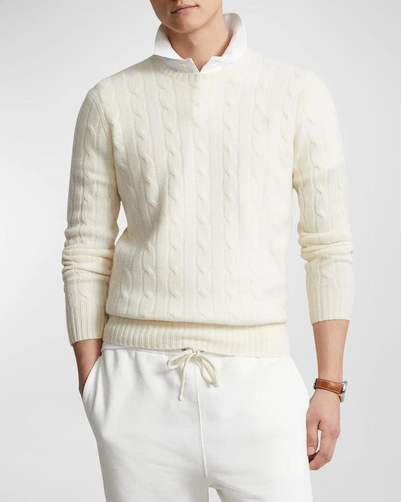 Ralph Lauren Men's The Iconic Cable-Knit Cashmere Sweater 1