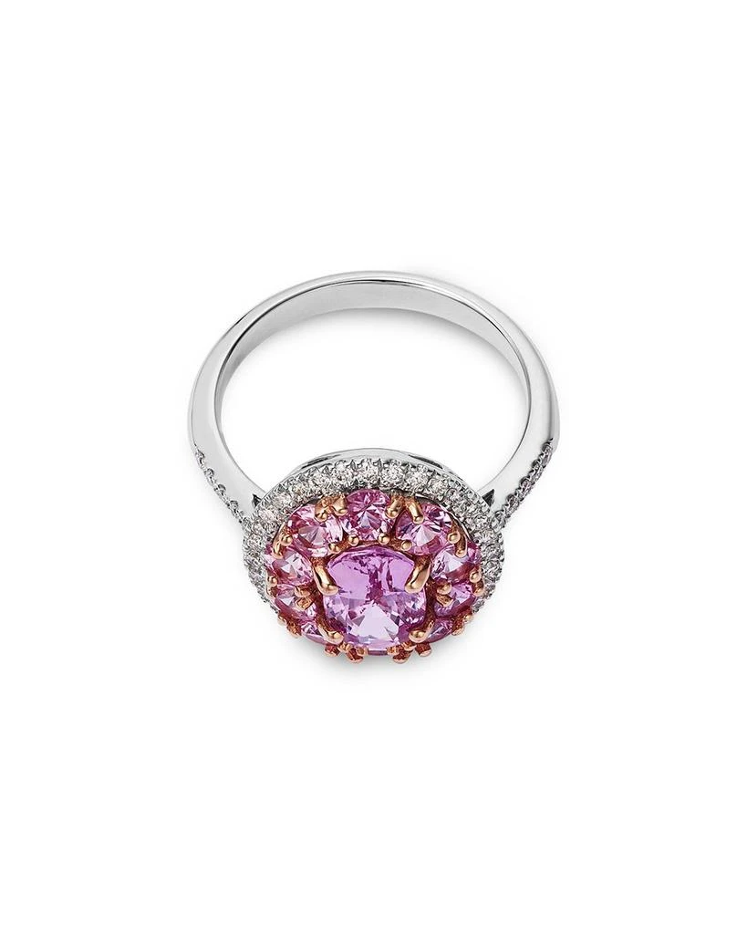 Bloomingdale
s Fine Collection Pink Sapphire 
Diamond Halo Ring in 14K Rose 
White Gold 3
