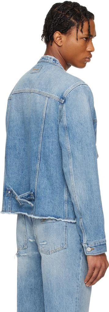 Givenchy Blue Reworked Biker Denim Jacket 3