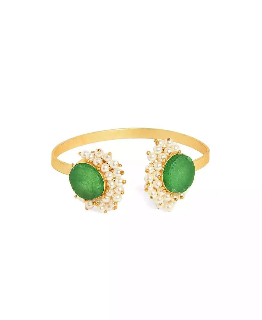 SOHI Women
s Cluster Stone Cuff Bracelet