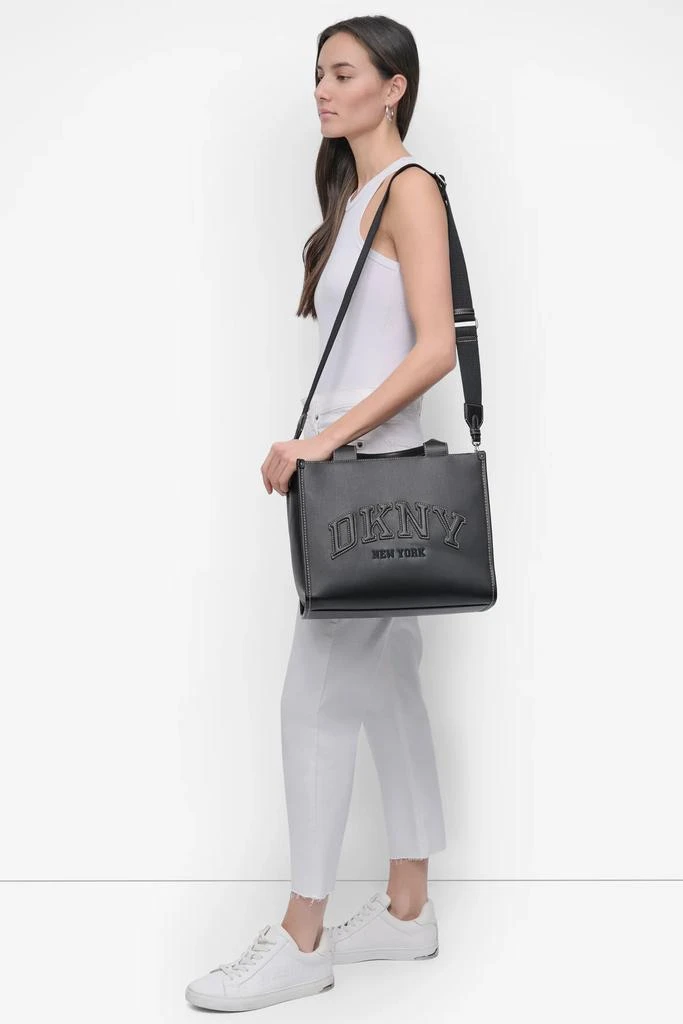 DKNY HADLEE EMBELLISHED MEDIUM LOGO TOTE 7