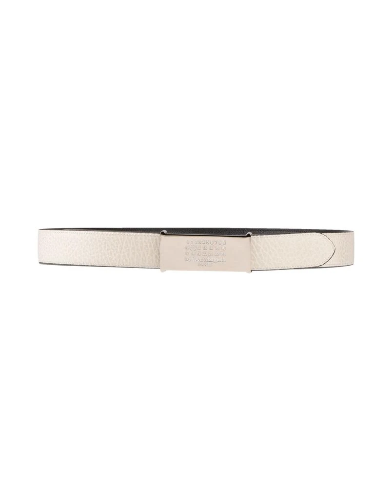 Maison Margiela Rectangular Buckle Leather Belt With Textured Finish - NWT MAISON MARGIELA Rectangular Buckle Leather Belt With  main image 2