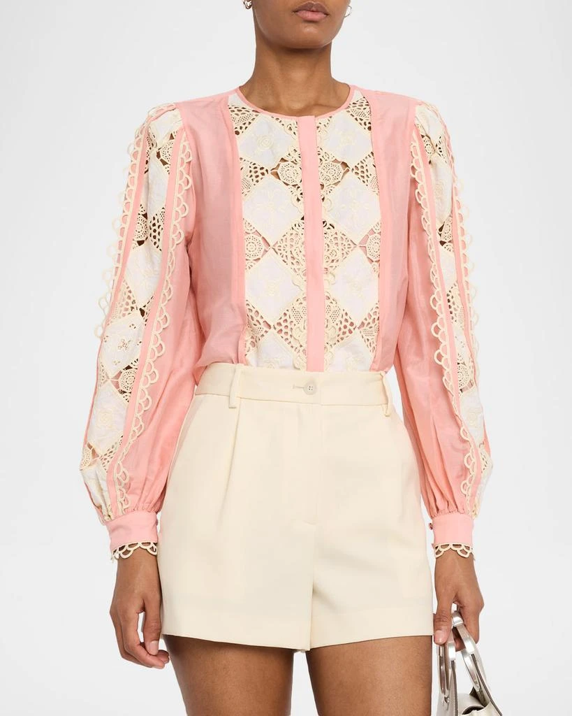 Kobi Halperin Novi Lace-Embellished Blouse 4