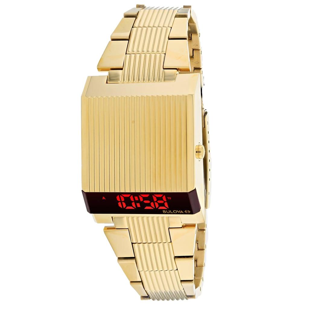 Bulova Computron Digital Gold-Tone Mens Watch