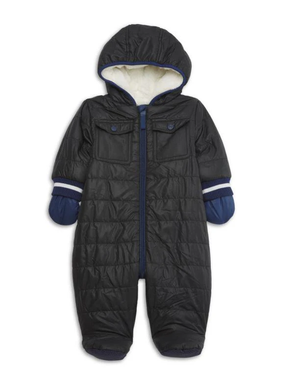 Urban Republic Baby Boy's Faux Fur Lined Puffer Footie 1