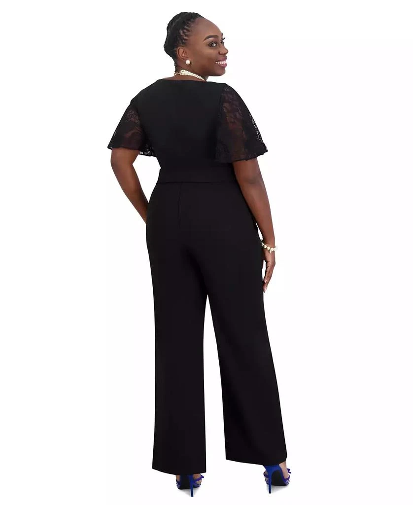 Kasper Lace-Sleeve Jumpsuit, Women's & Plus Size 3
