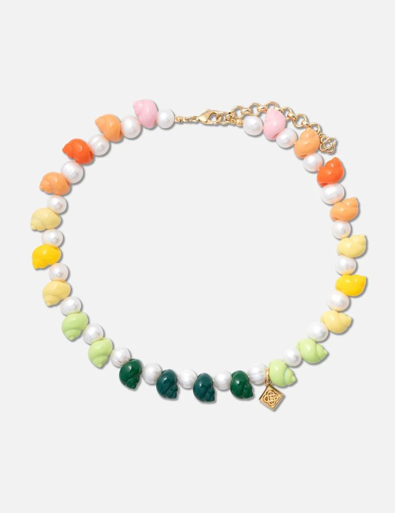 Casablanca GOLD PLATED SHELL & PEARL NECKLACE 1
