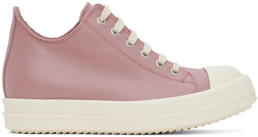 Rick Owens Pink Washed Calf Sneakers 1