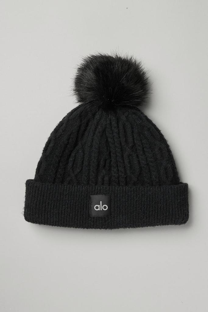 Alo Denim Knit Cloche - Black/Anthracite - Hats - Free
