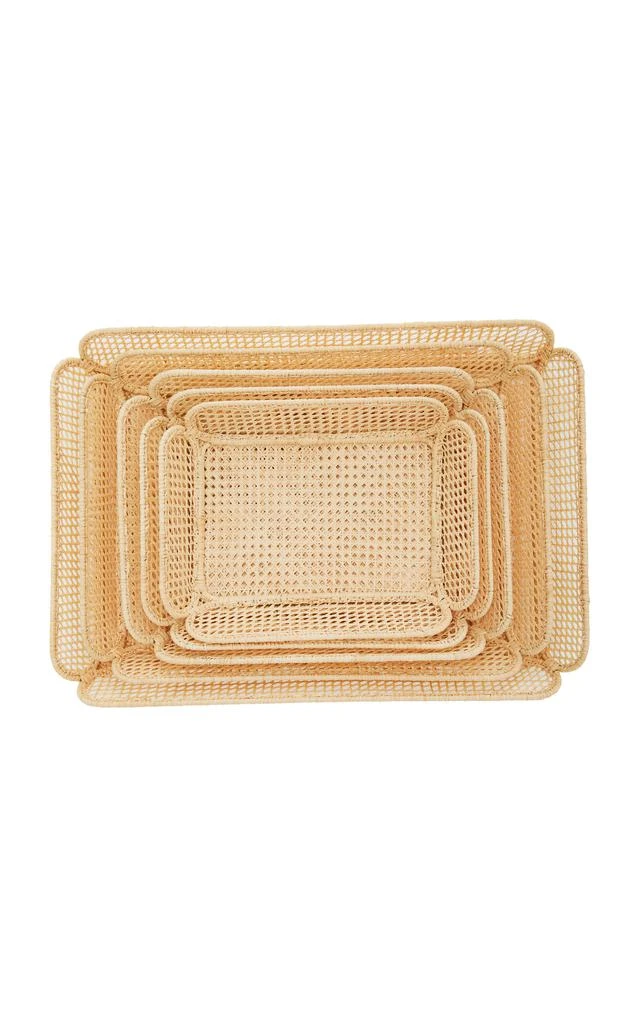 MoDA Moda Domus - Set-of-Five Wicker Nesting Baskets - Neutral - Moda Operandi 1