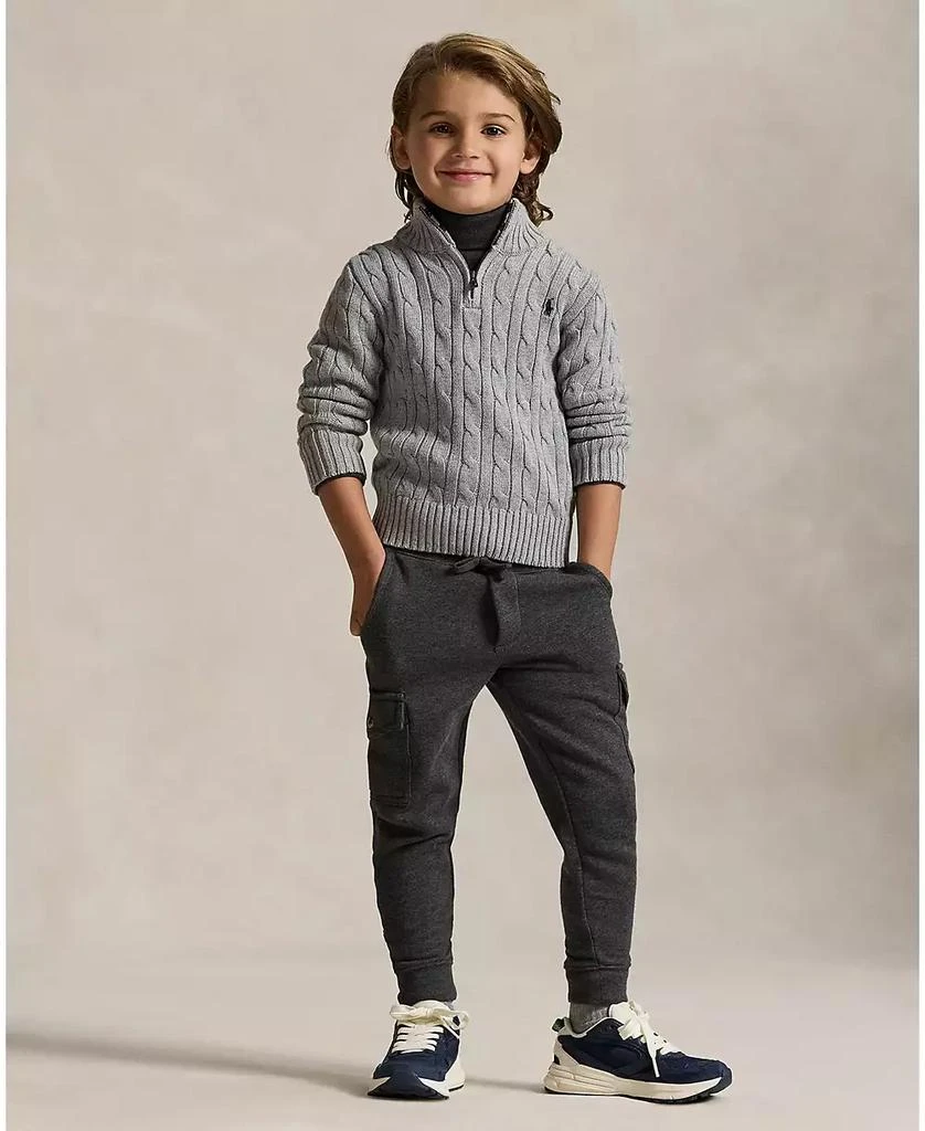 Ralph Lauren Boys 2-7 Cable-Knit Cotton Quarter-Zip Sweater 2