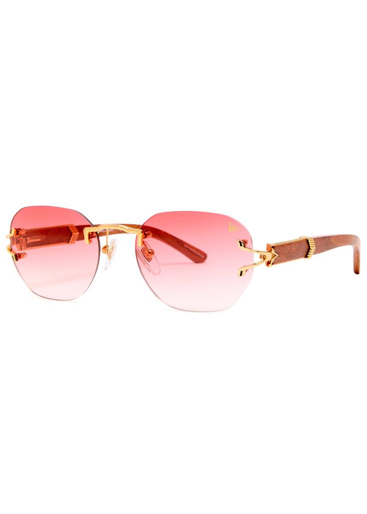 Vintage Frames Company V-Decor XL Woods oval sunglasses