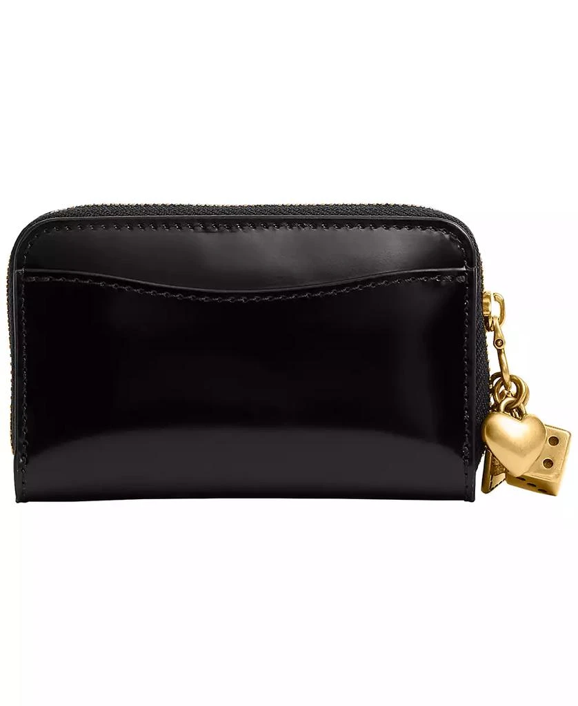 Coach Essential Small Leather Zip-Around Card Case with Charms 2