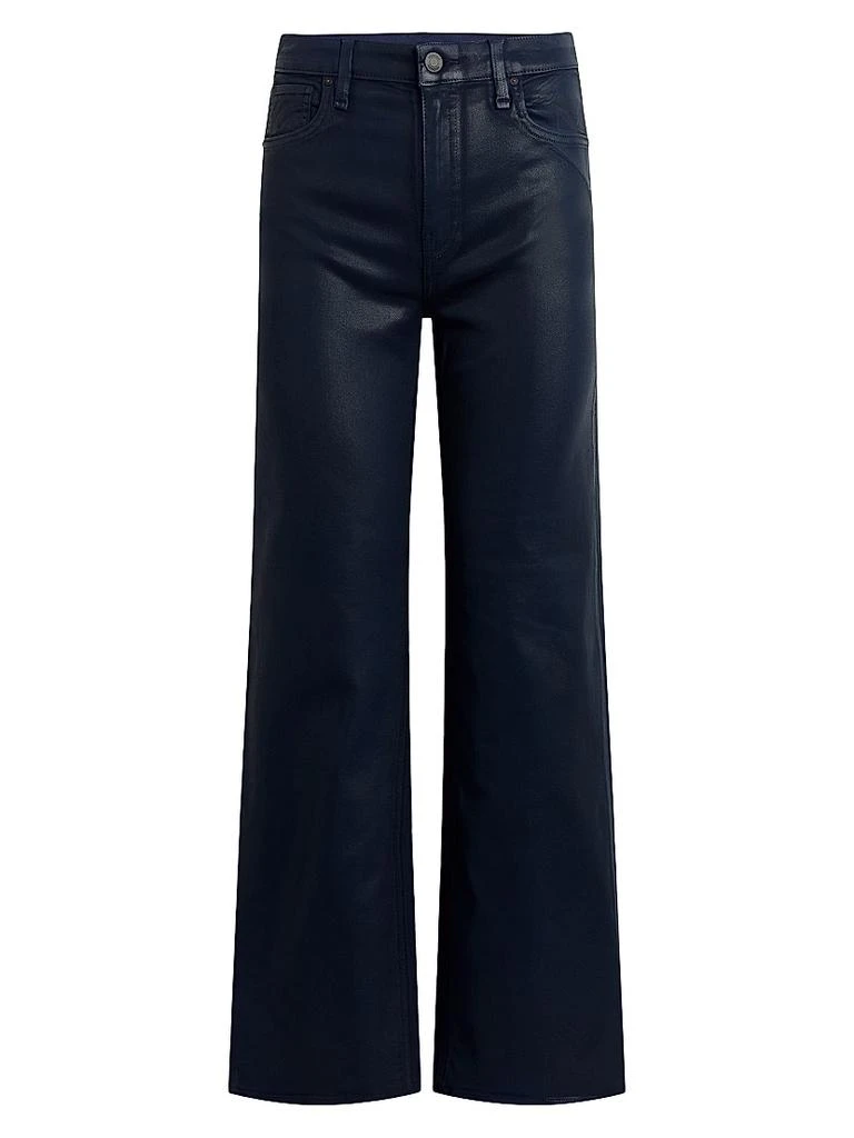 Hudson Rosie Waxed High-Rise Wide-Leg Jeans 1