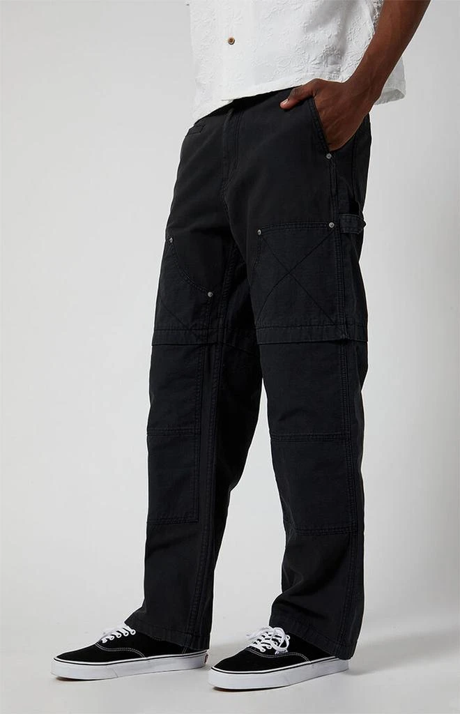 PacSun Black Baggy Carpenter Cargo Pants 3