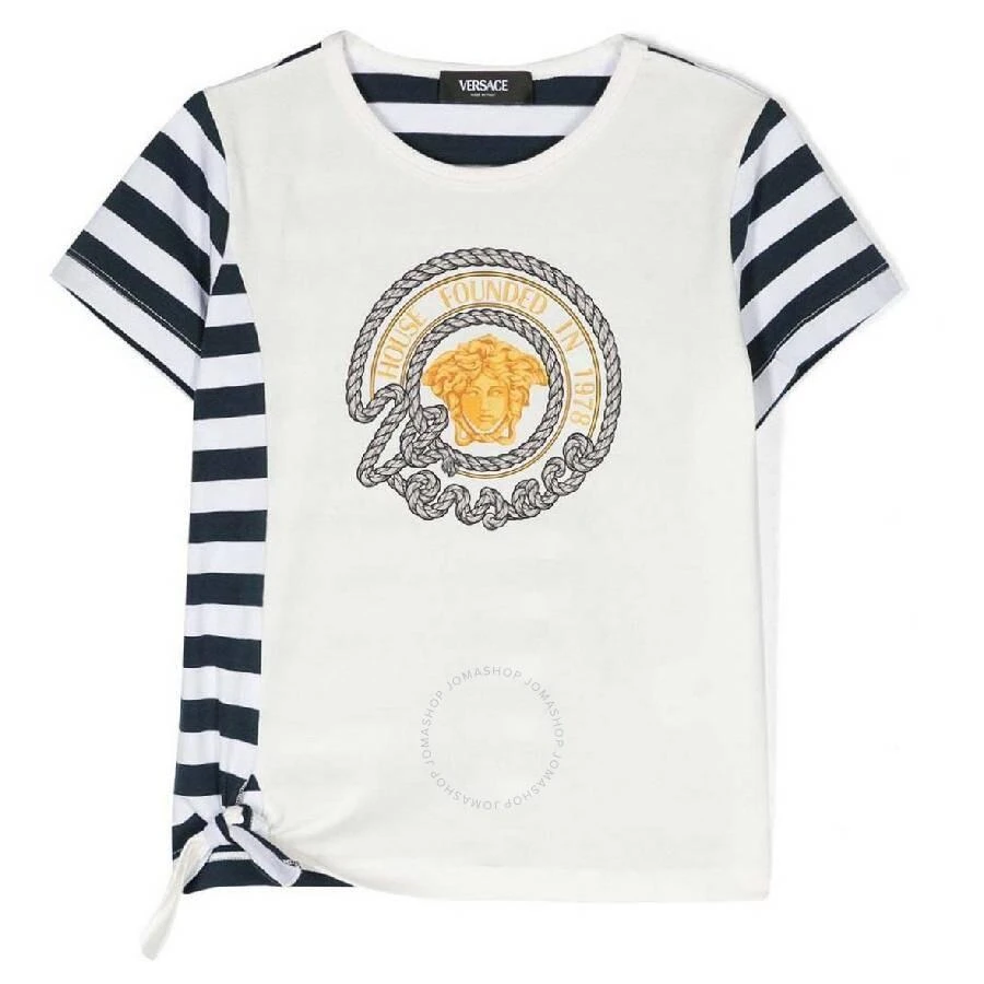 Young Versace Girls Medusa Striped T-Shirt 1