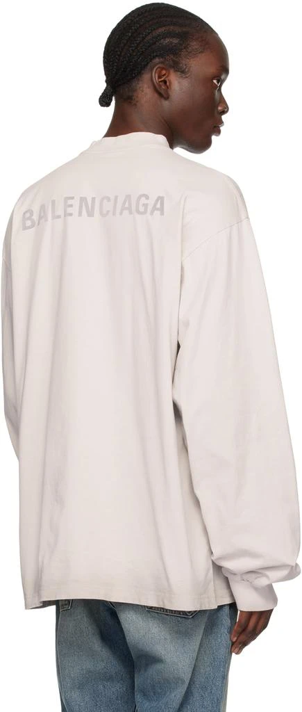 Balenciaga Off-White Graphic Long Sleeve T-Shirt 3