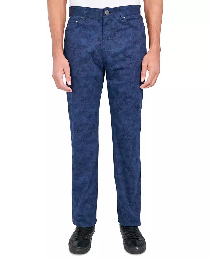 Society of Threads Men's Regular-Fit Stretch Paisley Pants