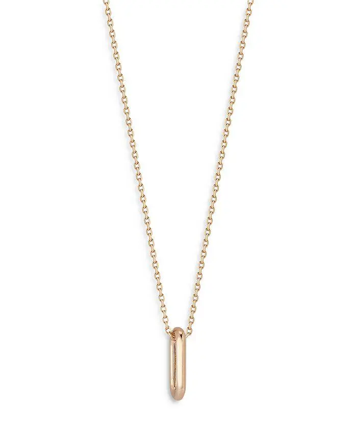 Walters Faith 18K Rose Gold Saxon Mini Link Pendant Necklace, 16"