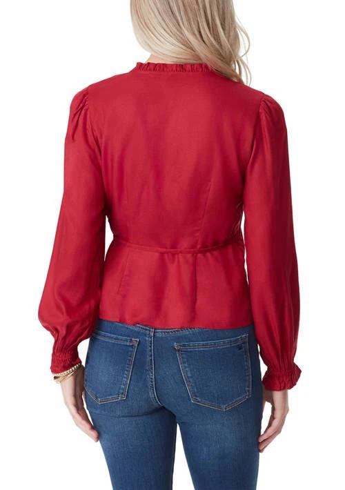 Jessica Simpson Simpson Tanya Long Sleeve Crepe Wrap Top 2