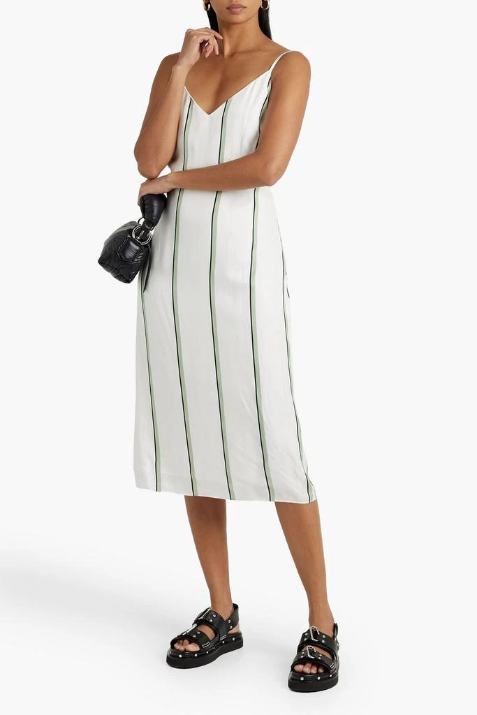 Equipment Aita striped satin dress 2