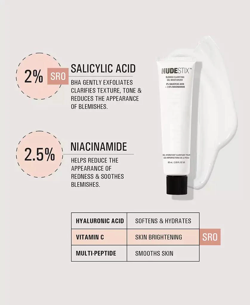 NUDESTIX Nudeskin Blemish Clarifying Gel Moisturizer 6