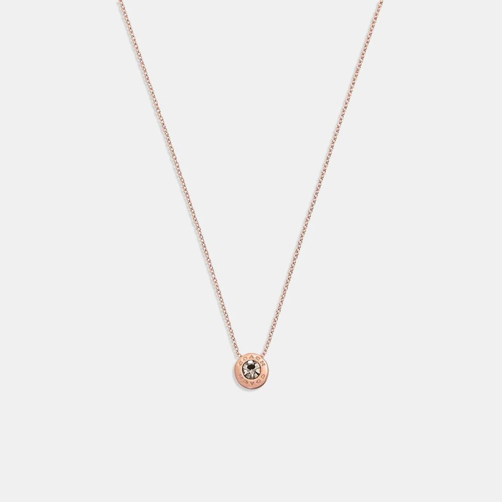Coach Coach Outlet Open Circle Stone Strand Necklace 1